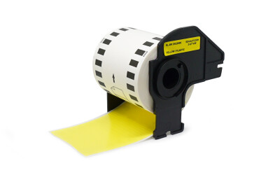 Kompatibilní BROTHER DK-44605 62 mm, papírová samolepící role, žlutá, snadno odstranitelná Gigaprint – Cetria s.r.o.