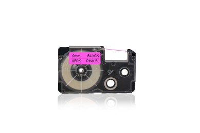 Kompatibilní CASIO XR-9FPK 9mm černý tisk/fluorescenční růžový podklad páska pro Gigaprint – Cetria s.r.o.