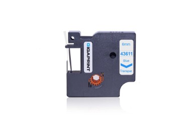 Kompatibilní DYMO 43611 D1 6mm modrý tisk/transparentní podklad páska pro Gigaprint – Cetria s.r.o.
