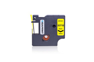 Kompatibilní DYMO 53718 D1 24mm černý tisk/žlutý podklad páska pro Gigaprint – Cetria s.r.o.